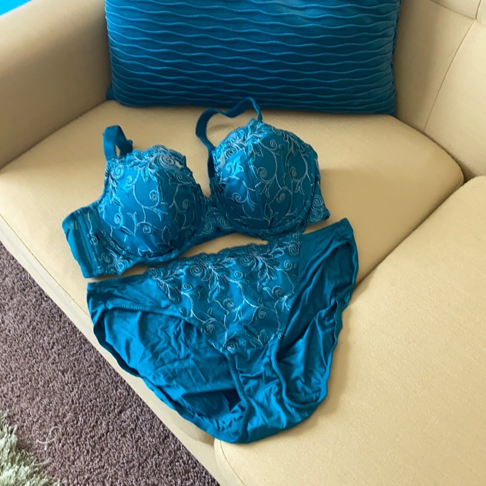 SOMA limited edition, jewel crusted embroidery bra and matching panty set!